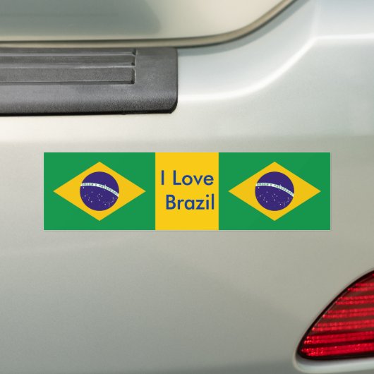 Sticker avec drapeau du Brésil (En voiture)