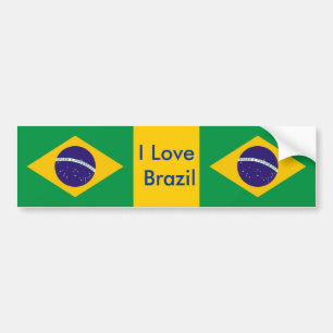Sticker avec drapeau du Brésil