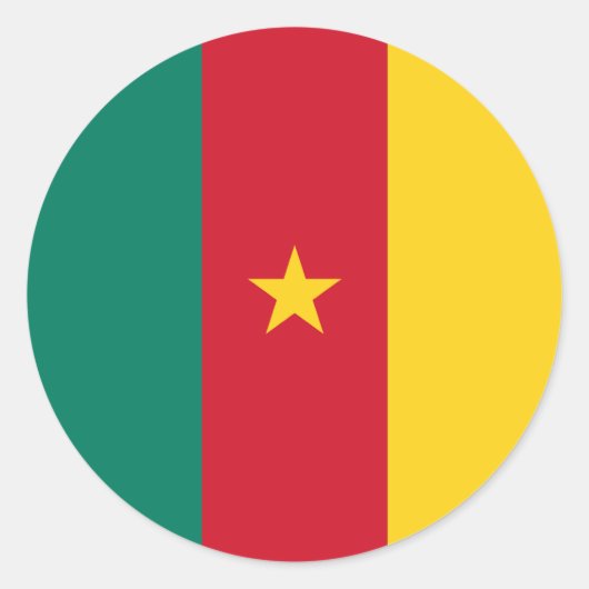 Sticker avec drapeau du Cameroun (Devant)