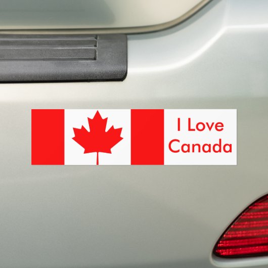 Sticker avec drapeau du Canada (En voiture)