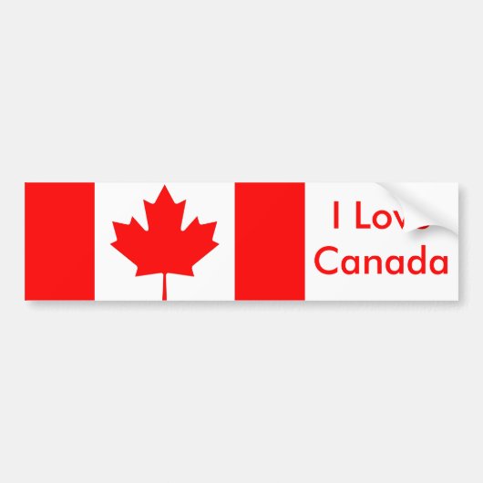 Sticker avec drapeau du Canada (Devant)