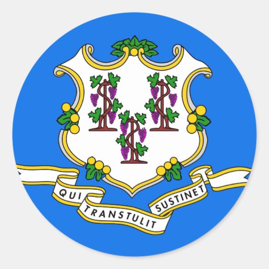 Sticker avec drapeau du Connecticut (Devant)