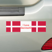 Sticker avec drapeau du Danemark (En voiture)