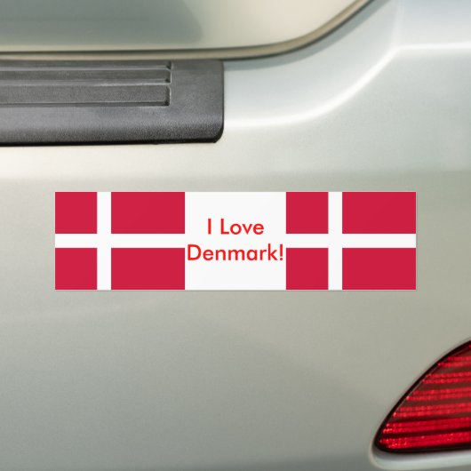 Sticker avec drapeau du Danemark (En voiture)