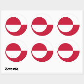 Sticker avec drapeau du Groenland (Feuille)