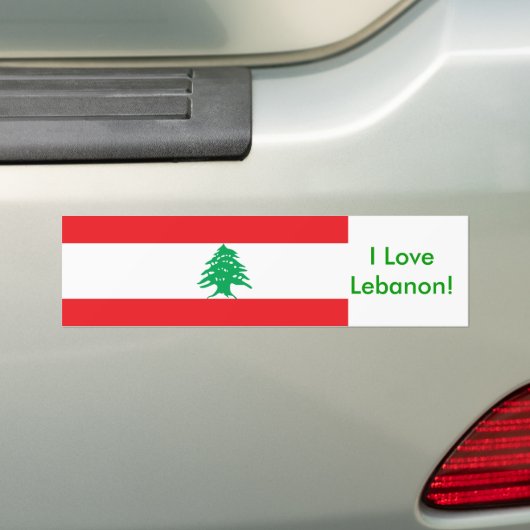 Sticker avec drapeau du Liban (En voiture)