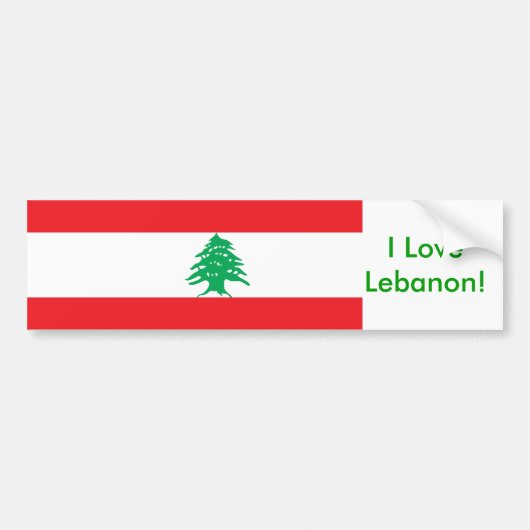 Sticker avec drapeau du Liban (Devant)