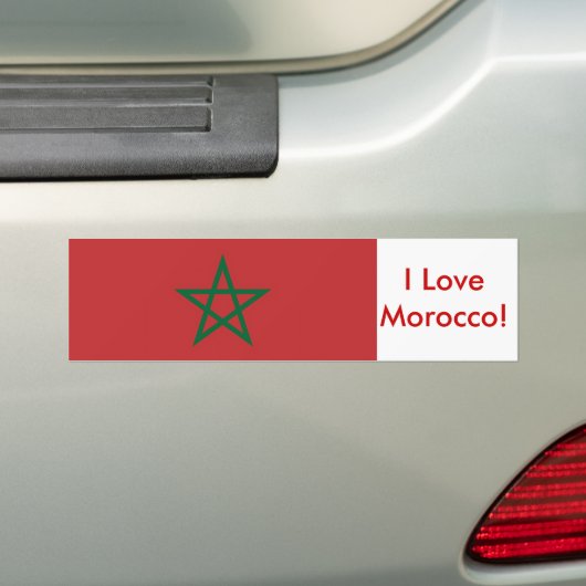 Sticker avec drapeau du Maroc (En voiture)