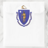 Sticker avec Drapeau du Massachusetts (Sac)