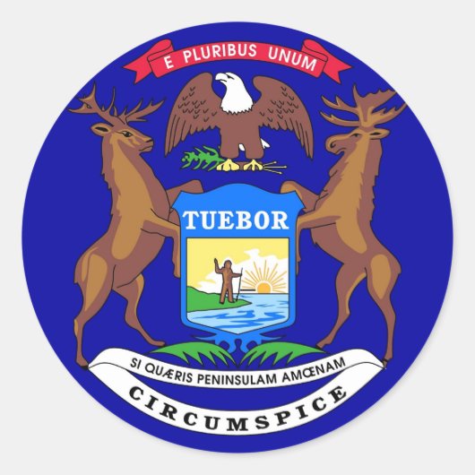 Sticker avec drapeau du Michigan (Devant)