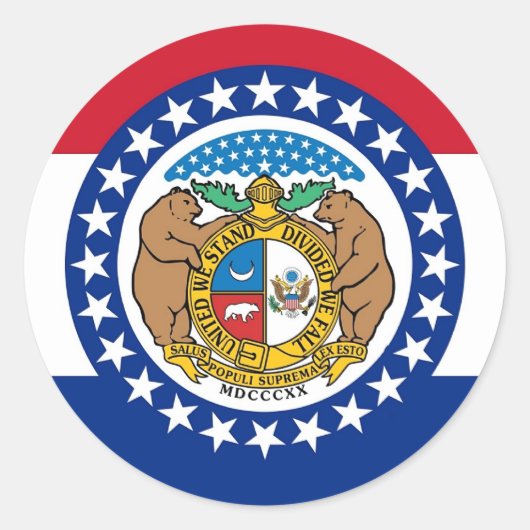 Sticker avec drapeau du Missouri (Devant)