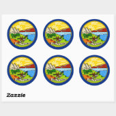 Sticker avec drapeau du Montana (Feuille)