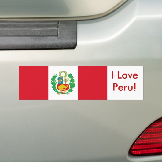 Sticker avec drapeau du Pérou (En voiture)