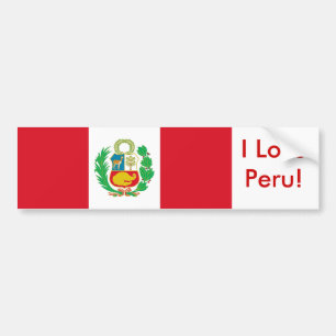 Sticker avec drapeau du Pérou