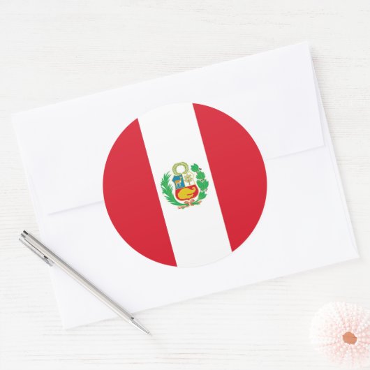 Sticker avec drapeau du Pérou (Enveloppe)