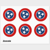 Sticker avec Drapeau du Tennessee (Feuille)