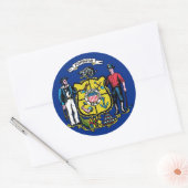 Sticker avec drapeau du Wisconsin (Enveloppe)