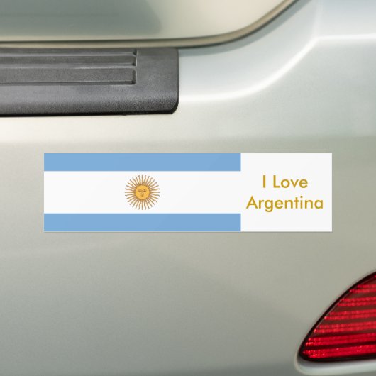 Sticker avec le drapeau de l'Argentine (En voiture)