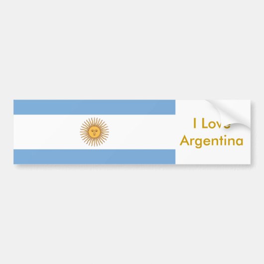 Sticker avec le drapeau de l'Argentine (Devant)