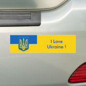 Sticker avec le drapeau de l'Ukraine (En voiture)