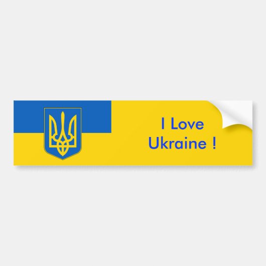Sticker avec le drapeau de l'Ukraine (Devant)