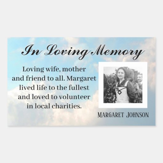 Sticker avec message - Ajouter photo (Devant)