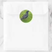 Sticker avec petit oiseau dans l'herbe (Sac)