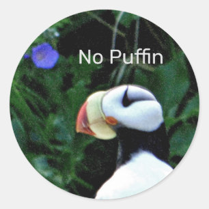 Sticker avec pouffin "No Puffin"