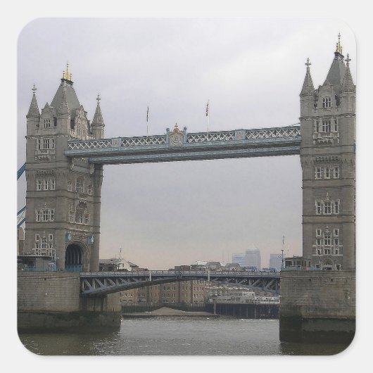 Sticker avec Tower Bridge au-dessus de la Tamise (Devant)