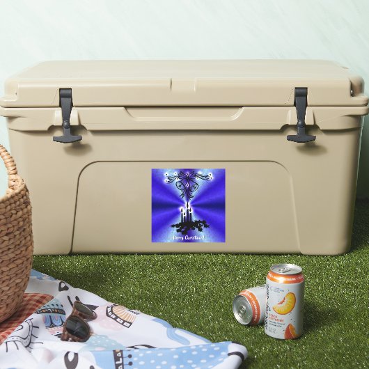 Sticker Avent, Artdeco de Noël sur Blue Green Rainbow (Glacière)