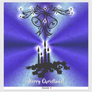 Sticker Avent, Artdeco de Noël sur Blue Green Rainbow
