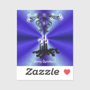 Sticker Avent, Artdeco de Noël sur Blue Green Rainbow