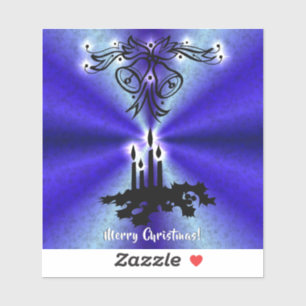 Sticker Avent, Artdeco de Noël sur Blue Green Rainbow