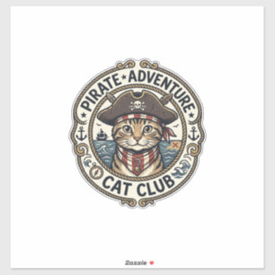 Sticker Aventure de pirate Chat POD Vector Art - Aventure