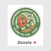 Sticker Aventure de randonnée courageuse aux framboises en (Feuille)