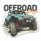 Sticker Aventure tout terrain 4 X 4 Graphic Rock Crawler (Devant)