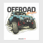 Sticker Aventure tout terrain 4 X 4 Graphic Rock Crawler (Feuille)