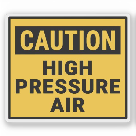 Sticker Avertissement Air haute pression (Devant)
