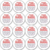 Sticker Avertissement Allergie alimentaire Attention Nuts  (Devant)