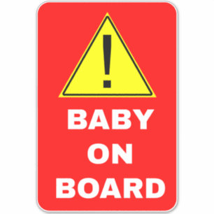 Sticker Avertissement Baby On Board Car