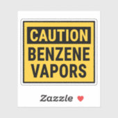 Sticker Avertissement Benzene Vapors (Feuille)