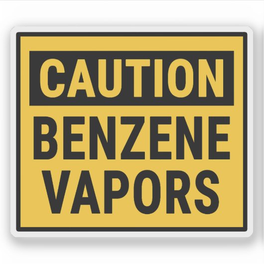 Sticker Avertissement Benzene Vapors (Devant)