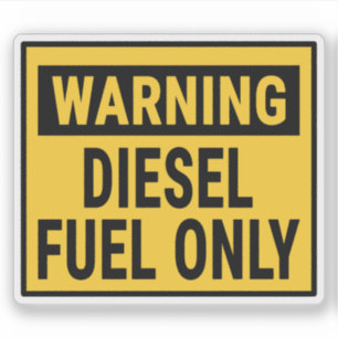 Sticker Avertissement Carburant Diesel uniquement