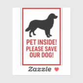 Sticker Avertissement d'alerte d'urgence (Feuille)