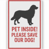 Sticker Avertissement d'alerte d'urgence (Devant)