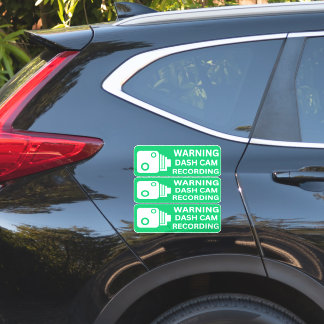 Sticker Avertissement Dash CAM Enregistrement Véhicule Cam