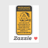 Sticker Avertissement de grunge : panneau de responsabilit (Feuille)