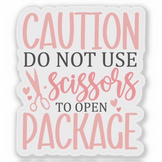 Sticker Avertissement de package "Ne pas utiliser de cisea (Devant)