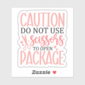 Sticker Avertissement de package "Ne pas utiliser de cisea (Feuille)