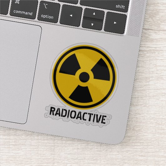 Sticker Avertissement de radioactivité (Détail)